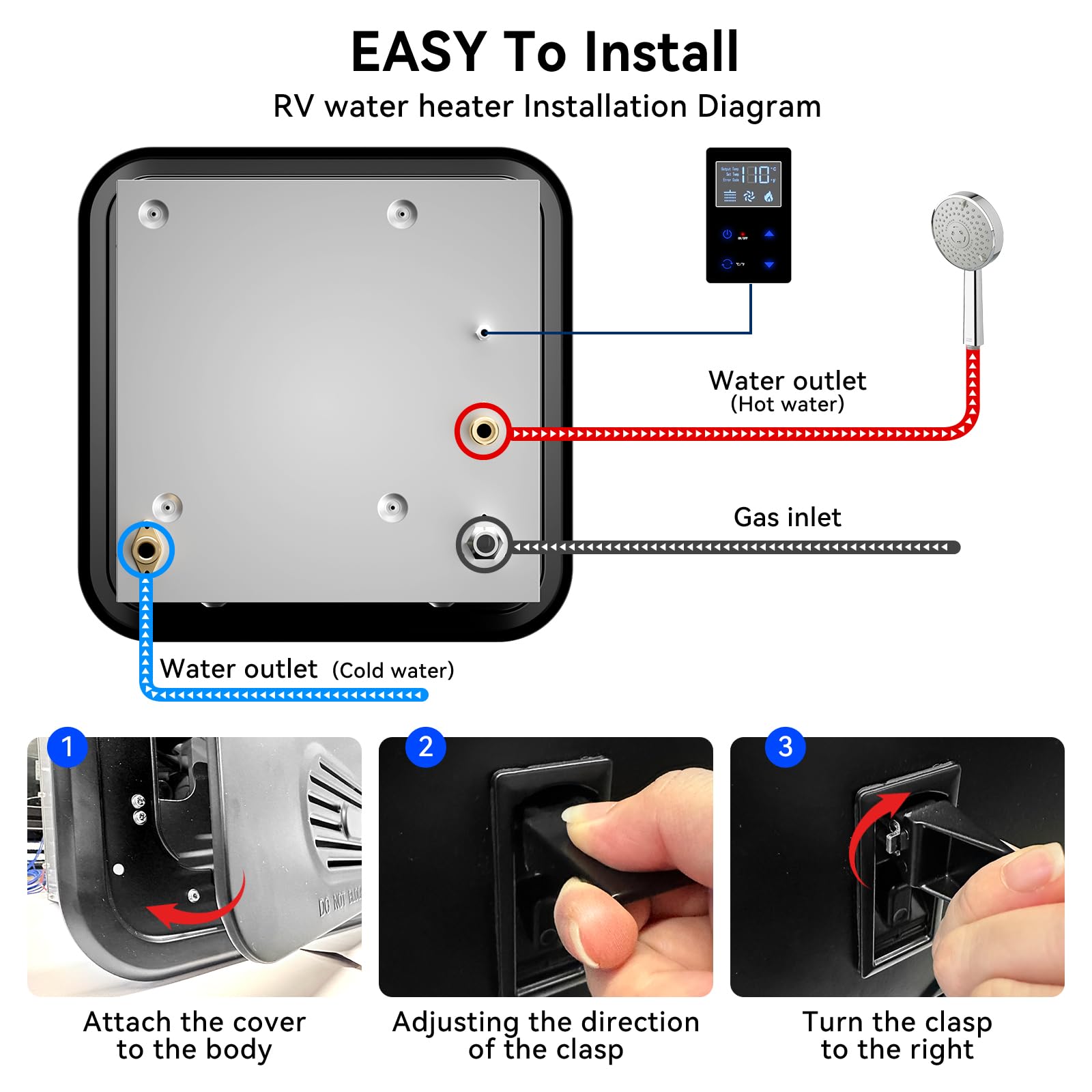 Poukaran exterior access enables quick outdoor water use on camping trips.