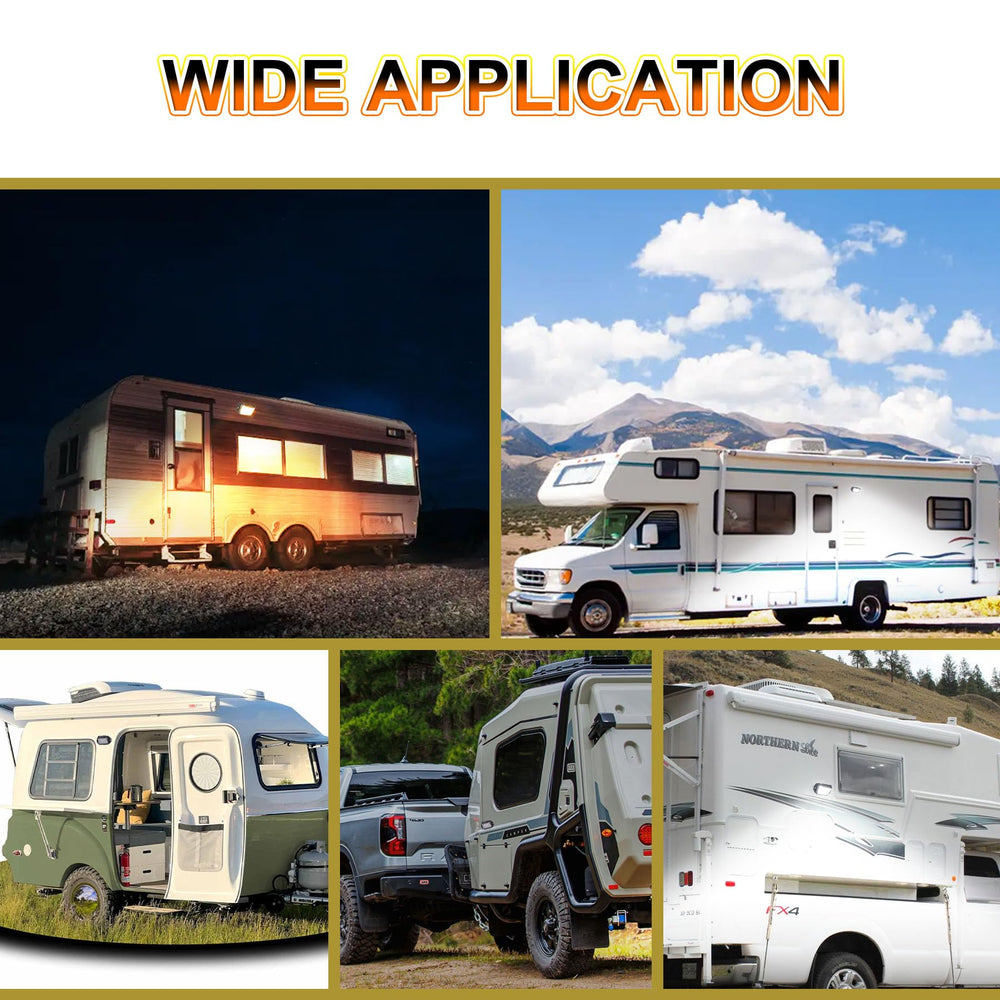 POVTOR RV Exterior LED Light package includes hardware and quick-start guide