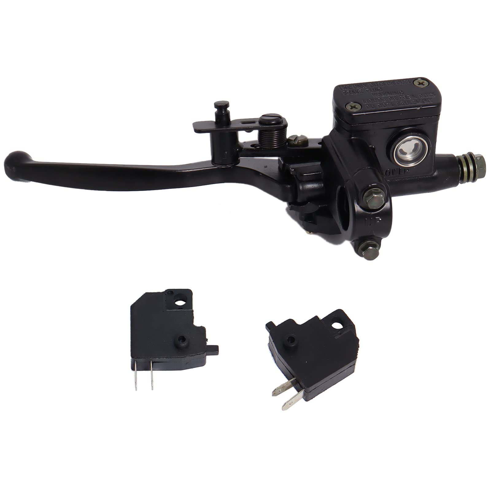 Poweka 7-8 inch hydraulic brake master cylinder mounted on motorcycle handlebars for smooth braking