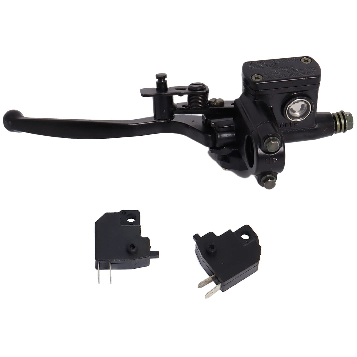 Poweka 7-8 inch hydraulic brake master cylinder mounted on motorcycle handlebars for smooth braking