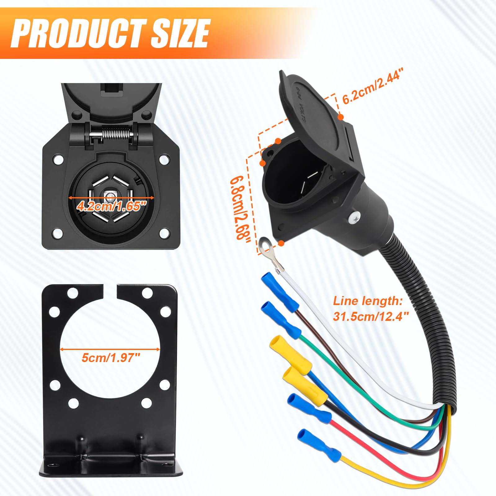 Poweka easy-install 7-pin trailer wiring for DIY projects