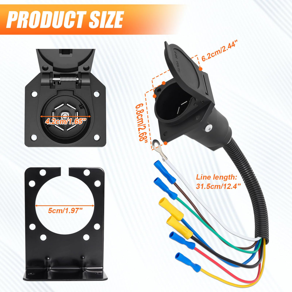 Poweka easy-install 7-pin trailer wiring for DIY projects