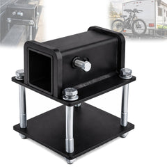 Poweka RV bumper hitch 2in mounted on bumper reduces wobble during travel.