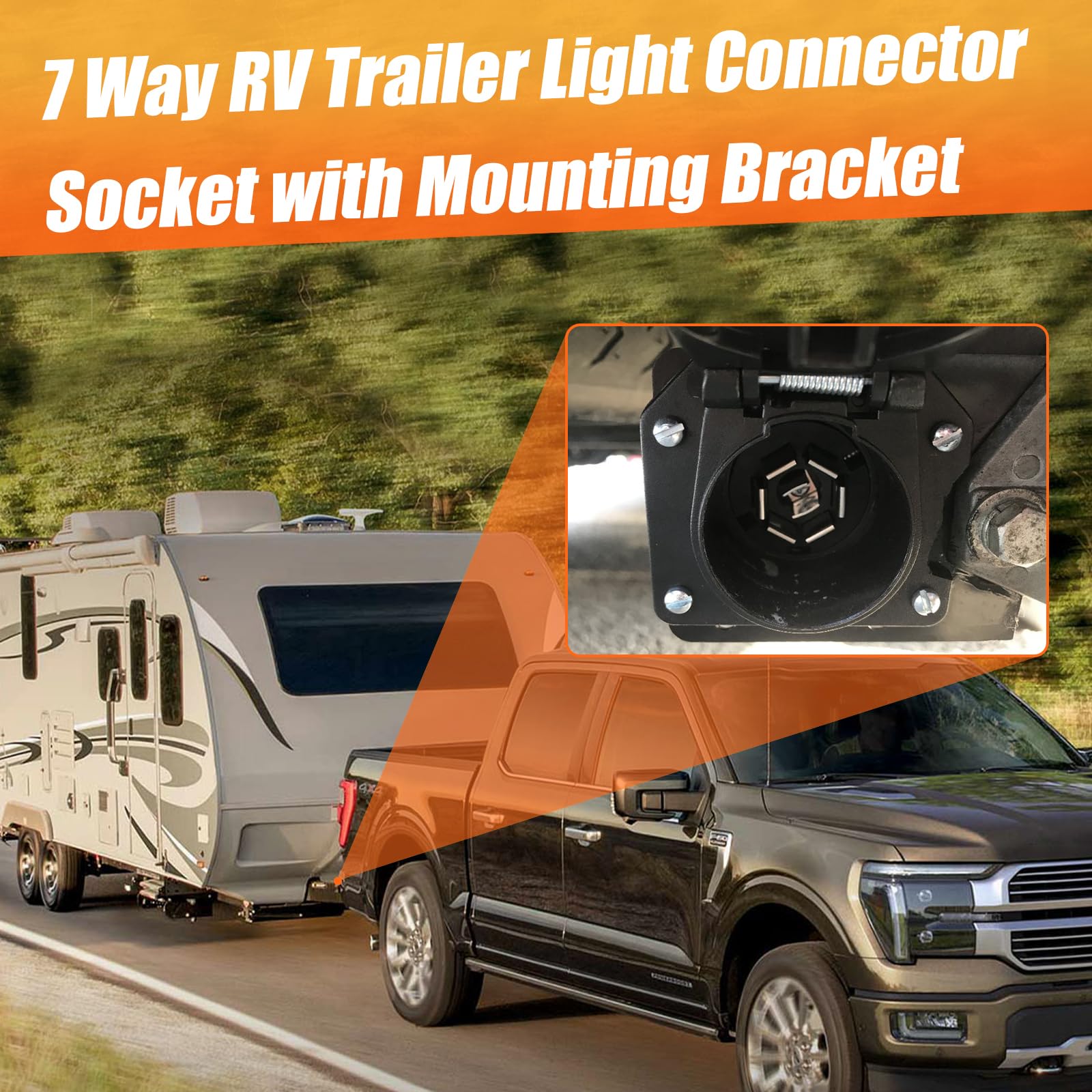 Poweka trailer brake and turn signal connector supports multiple light circuits