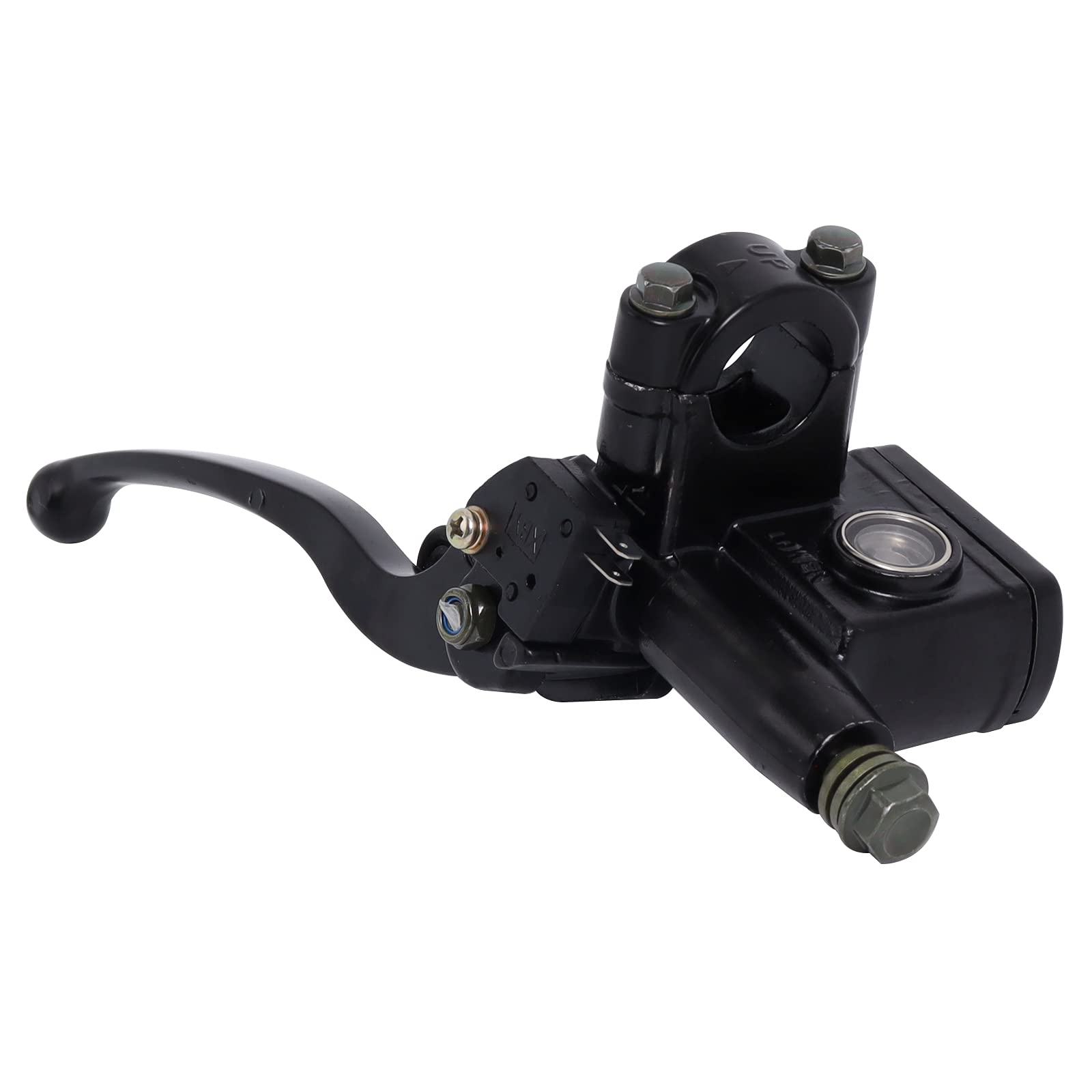 Poweka 7-8 inch hydraulic master cylinder on a pit bike