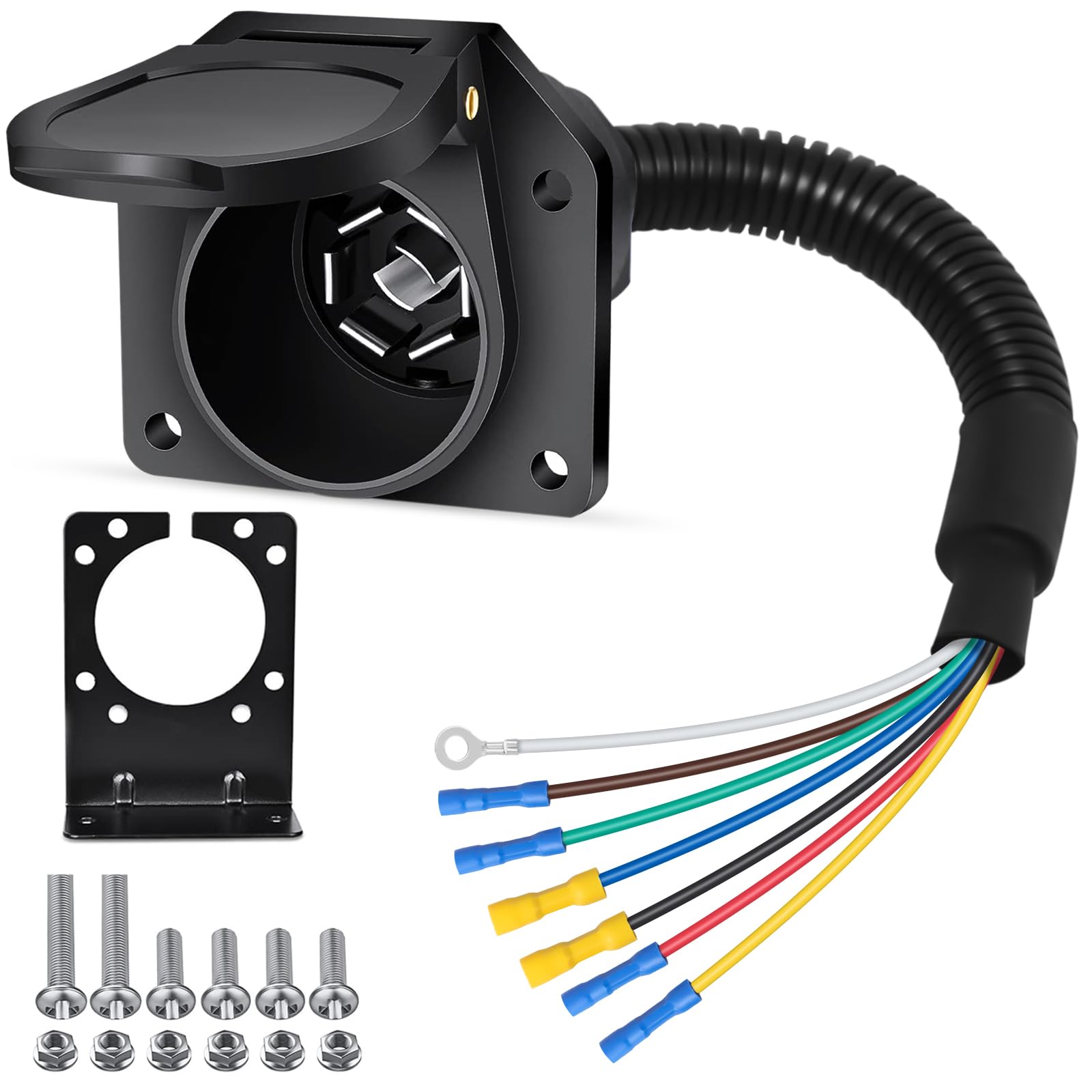 Poweka vehicle-side 7-pin wiring harness for easy trailer hookups
