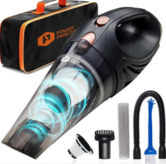 Power Practical handheld vacuum in a compact design for quick cleaning on the go.