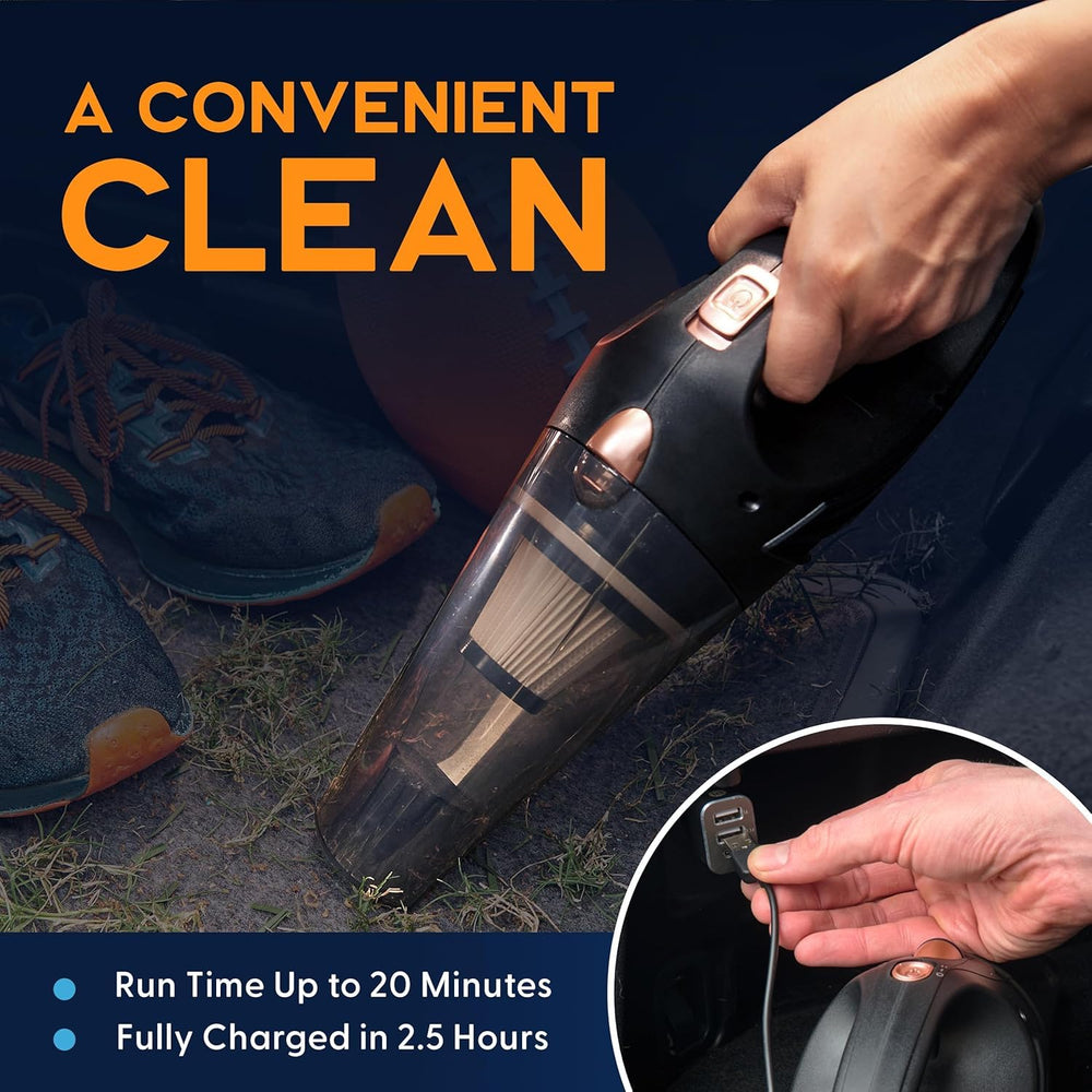 Power Practical handheld vacuum pet hose helps remove pet hair and dander.