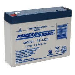 Power Sonic PS-1228 12V battery provides maintenance-free backup power for small devices.