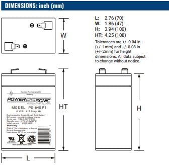 Power Sonic PS-640 ABS case closeup demonstrates durable construction for harsh environments.