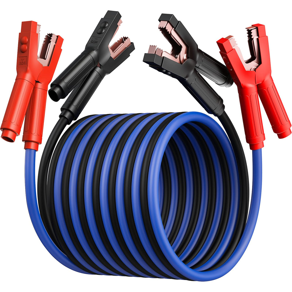 PowerBest 0-gauge 30ft jumper cables ready for a long reach boost