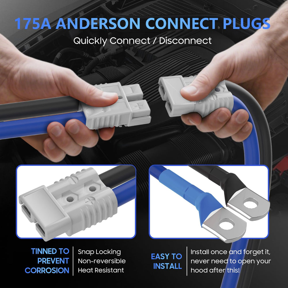 POWERBEST 175A battery quick connect enables instant setup without hood access.