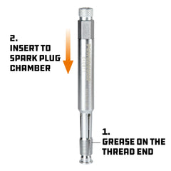 Powerbuilt collapsible design fitting through spark plug hole for repair
