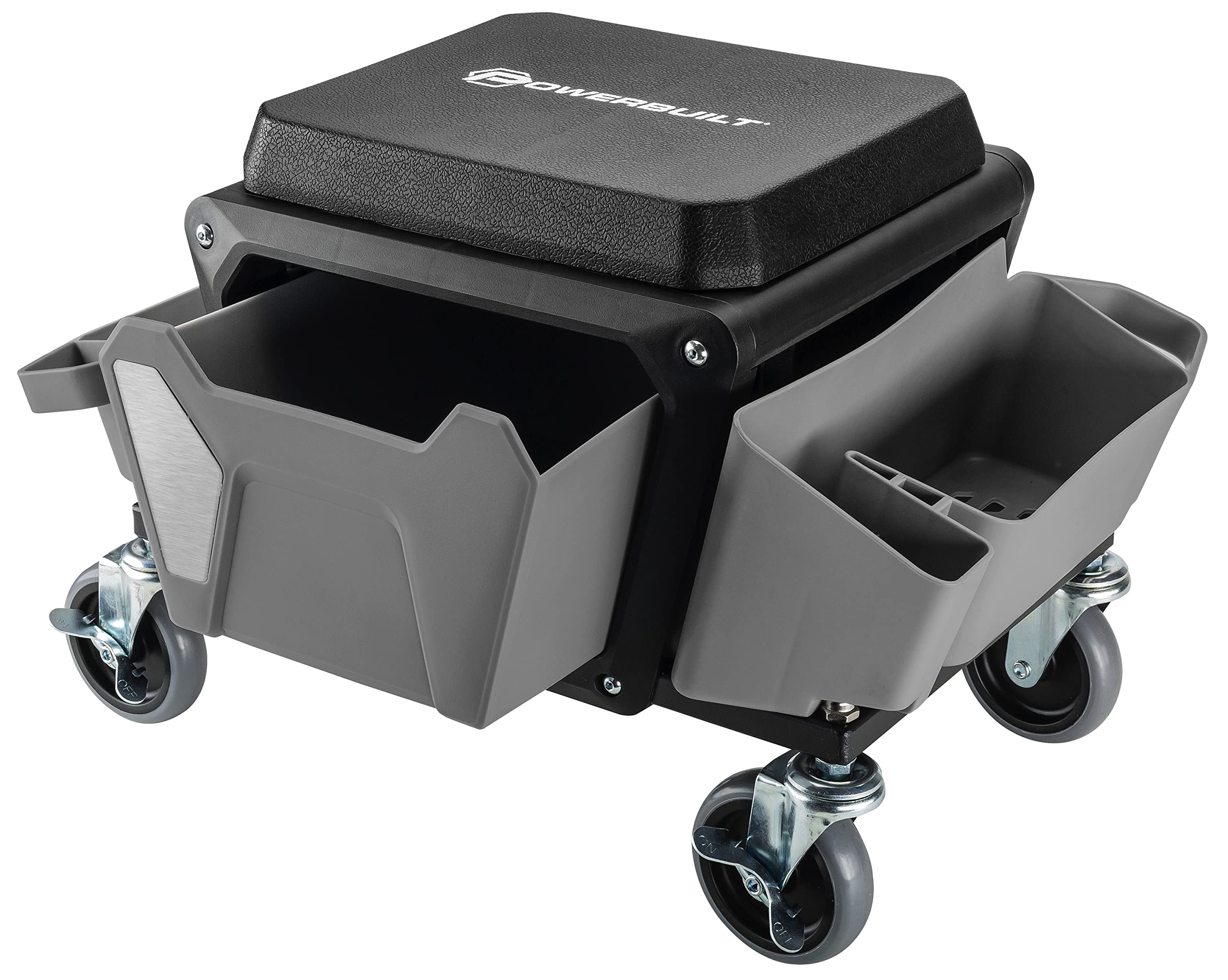 Compact dimensions of the Powerbuilt seat ideal for small garages.