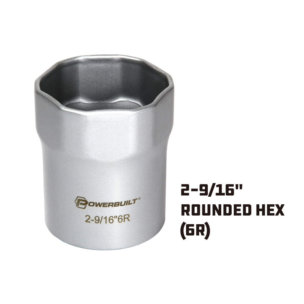 Powerbuilt socket for Dodge trucks with Dana 60 manual hubs, built for durable wheel maintenance.