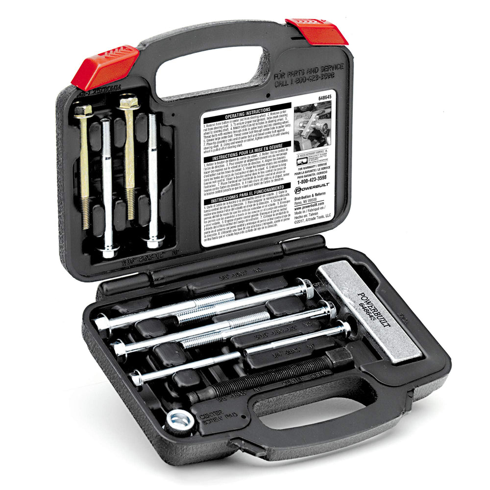 Powerbuilt heavy-duty puller assembly designed for durable, reliable wheel removal