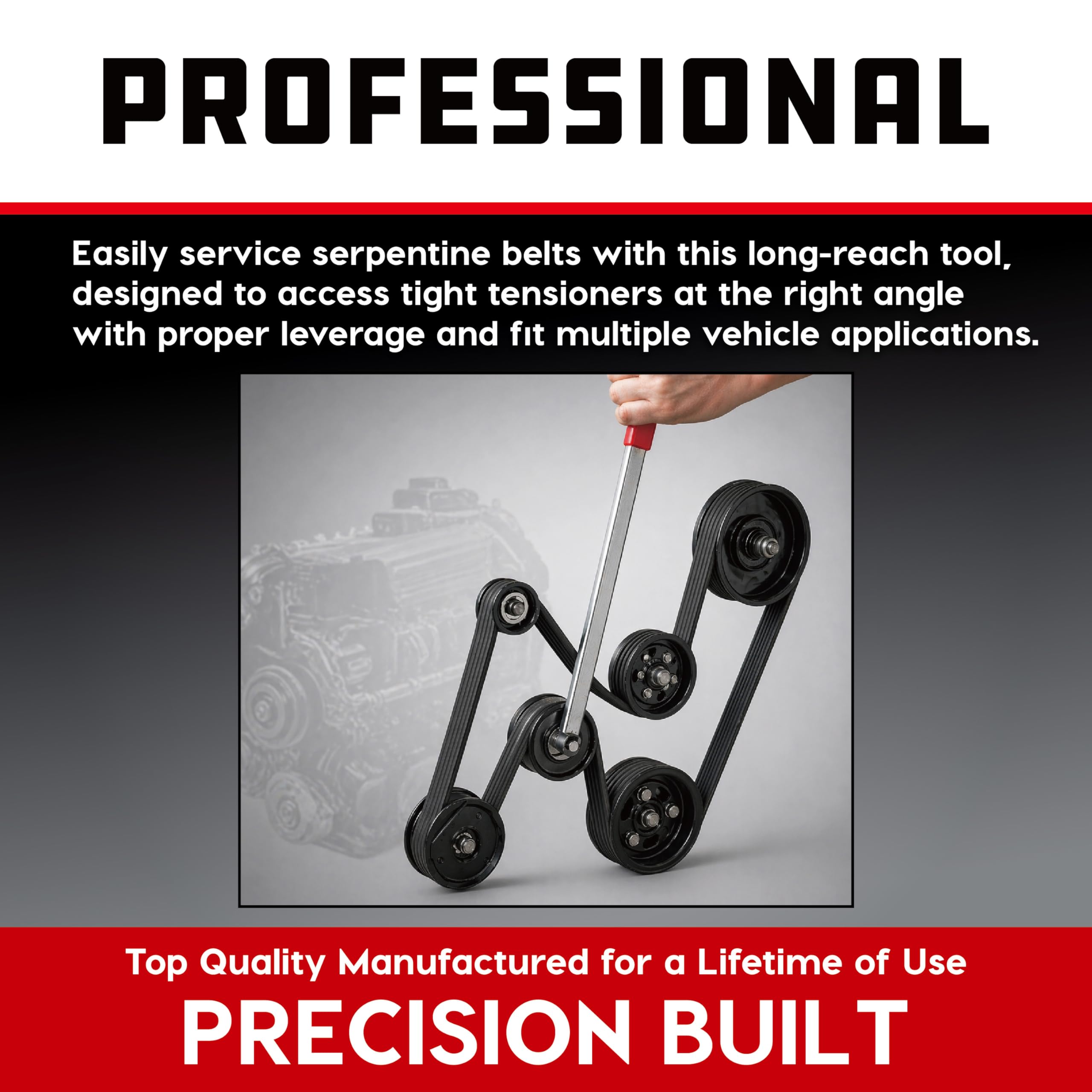 Powerbuilt clear illustrated instructions help speed belt changes.