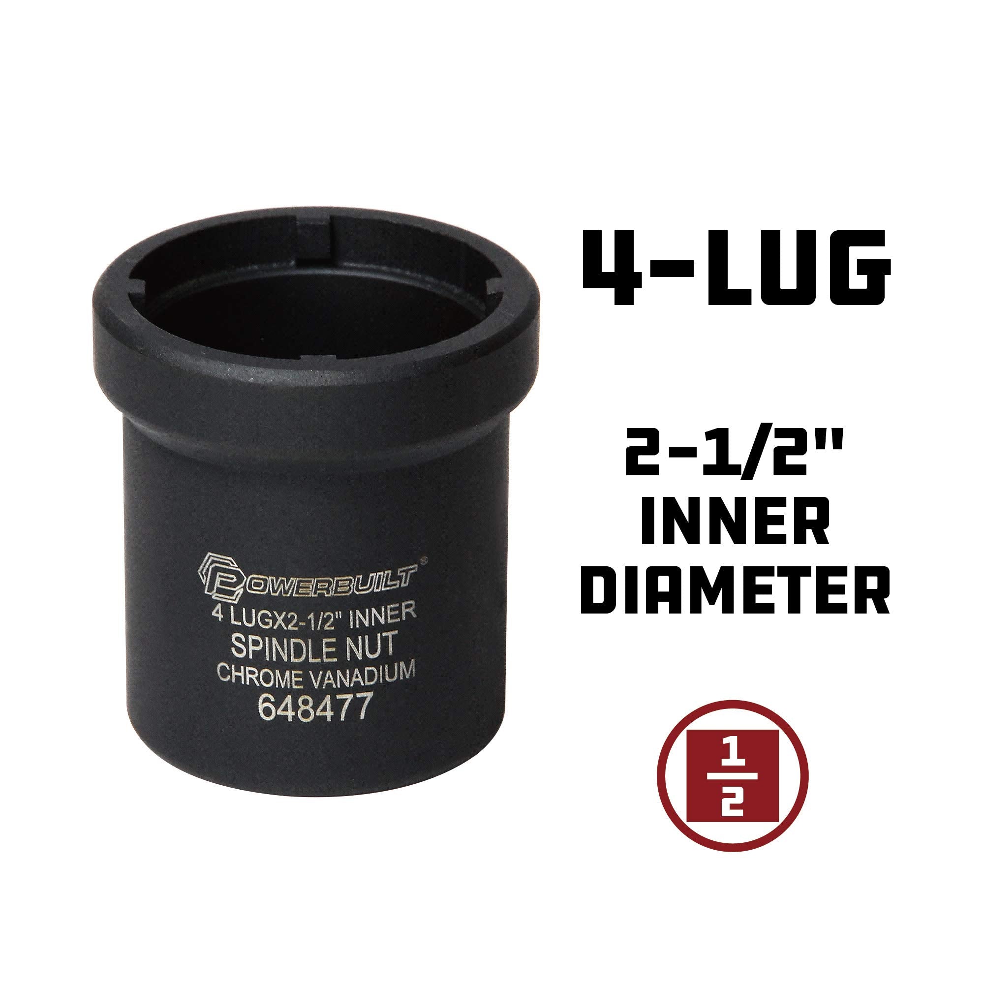 Powerbuilt spindle nut socket in dodge application showing compatibility with heavy duty trucks
