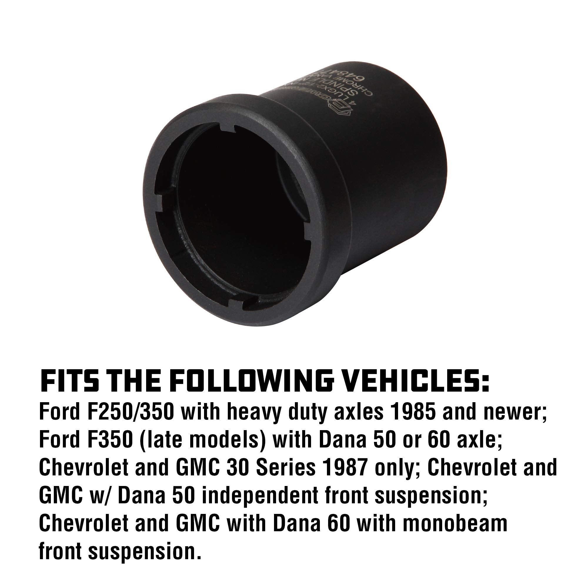 Powerbuilt spindle nut socket for GM Chevy applications supports Dana axles