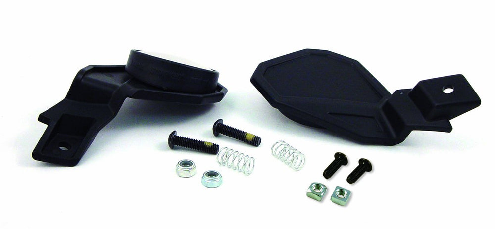 PowerMadd Star Series handguard mirror kit enhances rear visibility for safer rides.