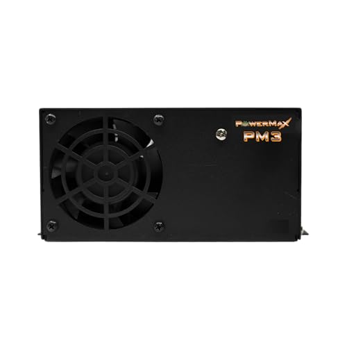 PowerMax PM3-100LK side panel label highlights rugged construction for travel use