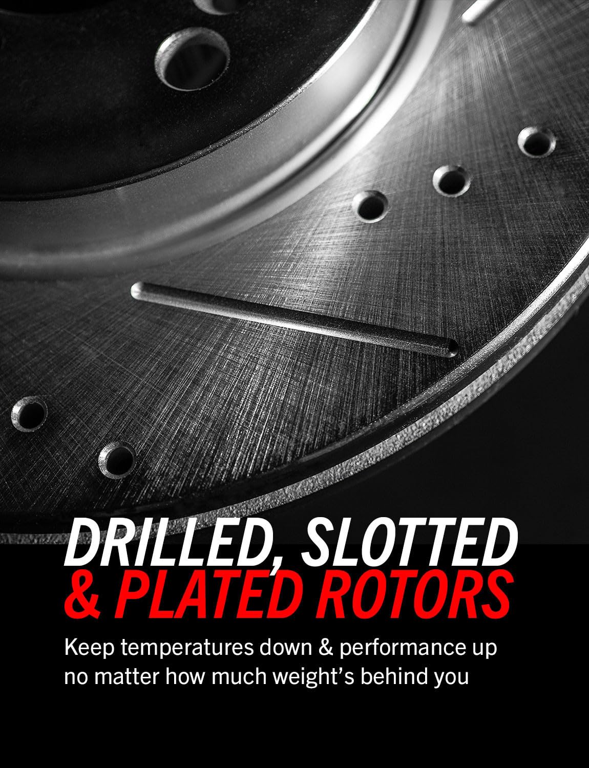 Rotors engineered for heat management and fade resistance on demanding drives