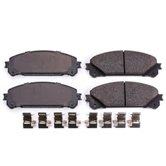 PowerStop Z17 brake pads with installation hardware for bolt-on replacement