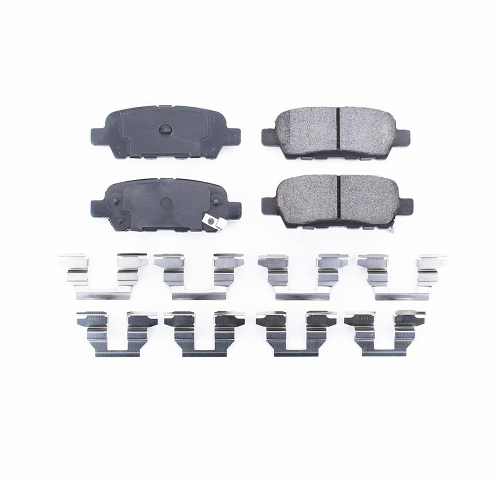PowerStop Z17 rear brake pad close-up highlighting ceramic surface