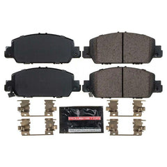 PowerStop Z23 carbon-fiber ceramic pads close-up showing low-dust formula