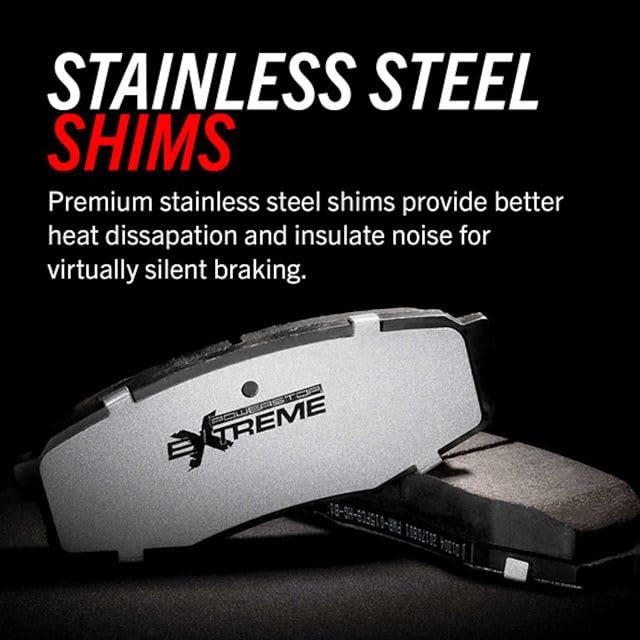 PowerStop Z26 pads for CTS Vsport front brakes with clean wheel surfaces