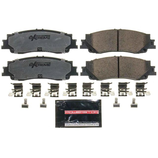 PowerStop Z36 rear brake pads on Land Cruiser for fade resistance during descents