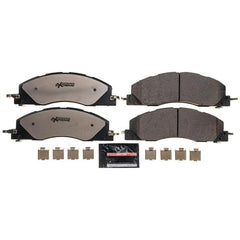 PowerStop Z36 installation hardware shown for bolt-on front brake upgrade