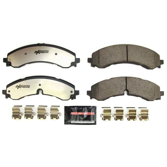 PowerStop Z36 rear brake pads for Silverado enhance towing control on descents.