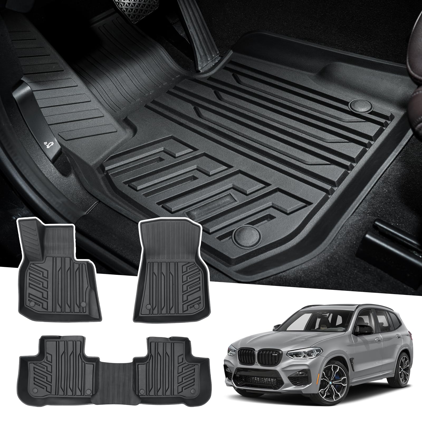 Powerty BMW X3/X4 precision-fit 3D-scan mats protect your cabin from spills.