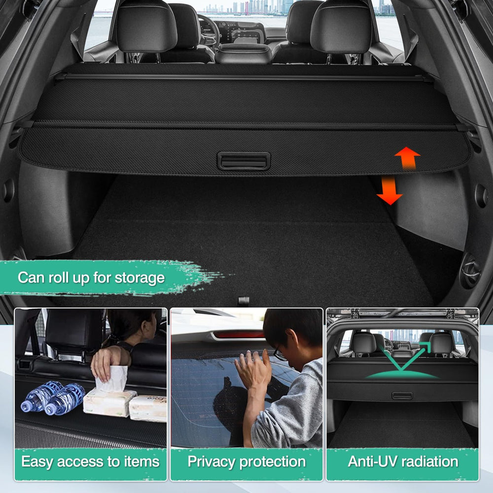 Powerty cargo cover aluminum frame provides rigid support for light items