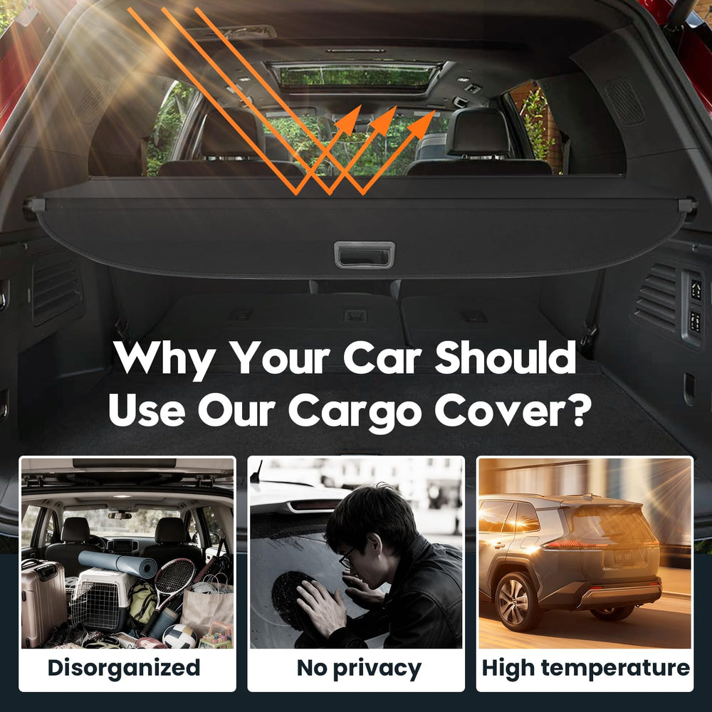 Powerty cargo cover on Buick Enclave highlighting privacy shield.