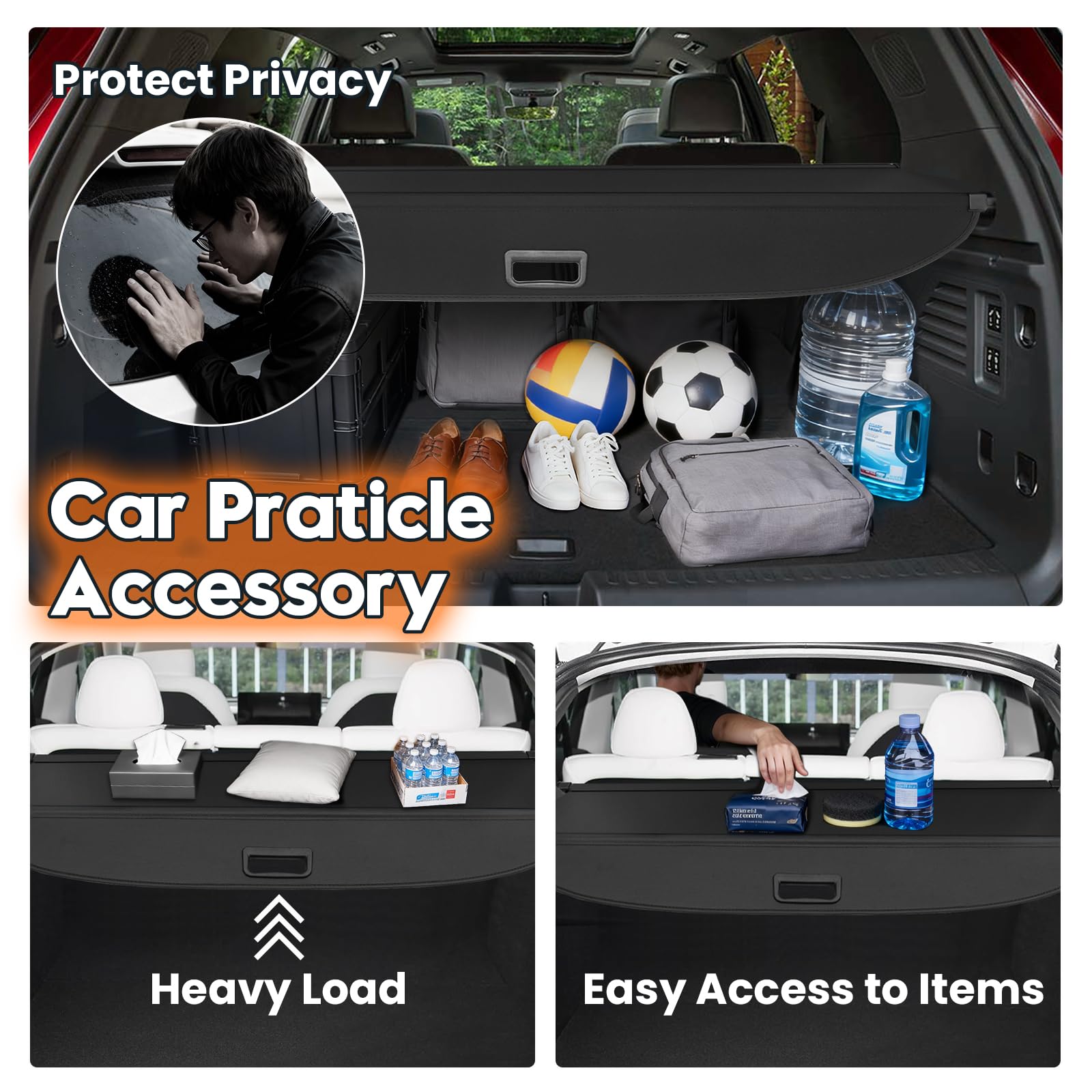 Powerty cargo cover end-corners are polished to prevent scratches.