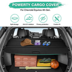 Powerty cargo cover gap flap showing seamless coverage for Equinox 2026