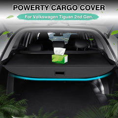 Powerty cargo cover gap-flap extension prevents items from slipping.