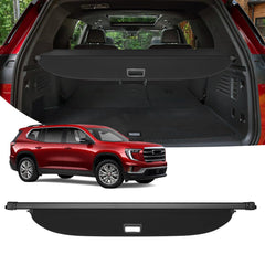Powerty cargo cover installed on GMC Acadia showing precise fit and privacy.