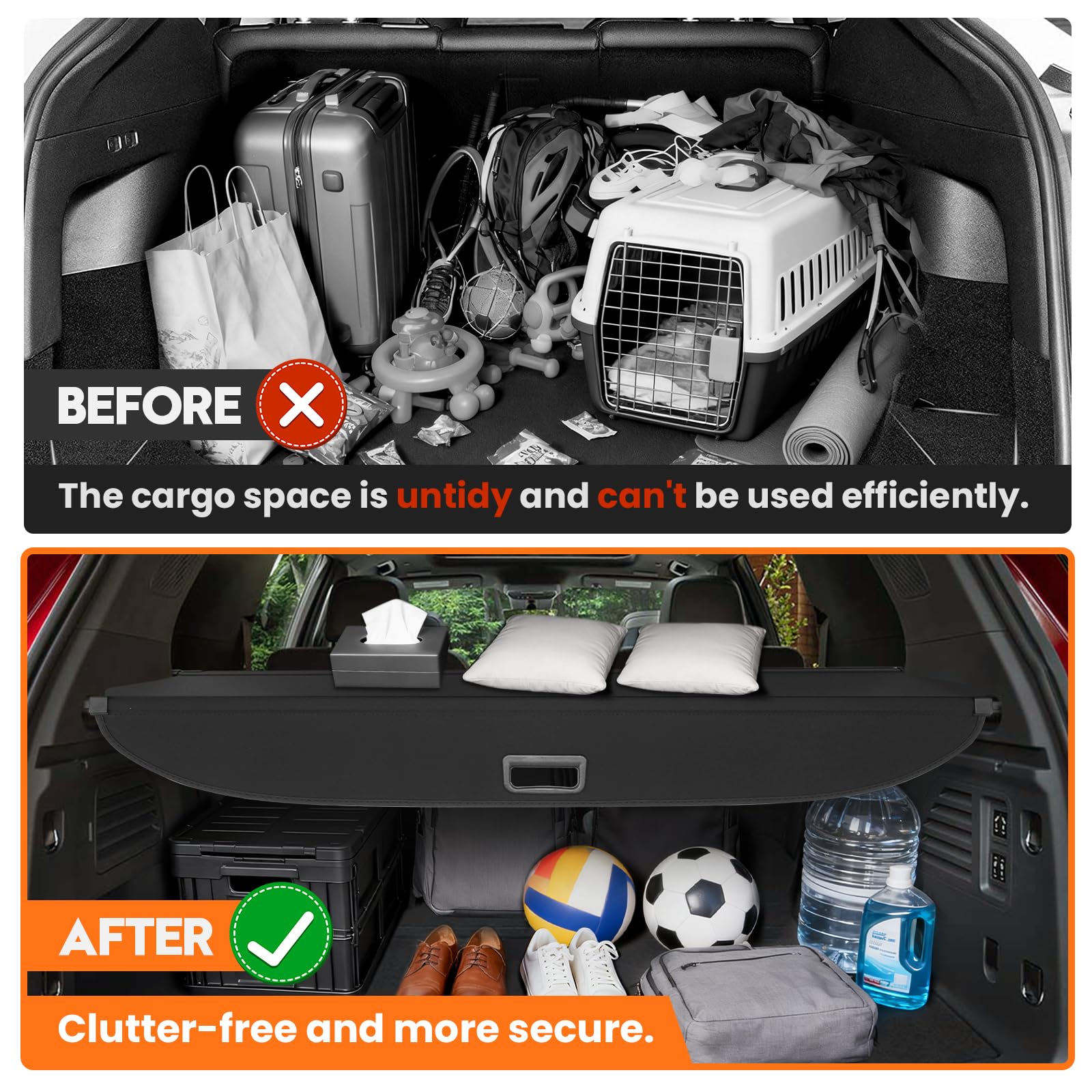 Powerty retract-heads are sueded for quiet operation and interior protection.