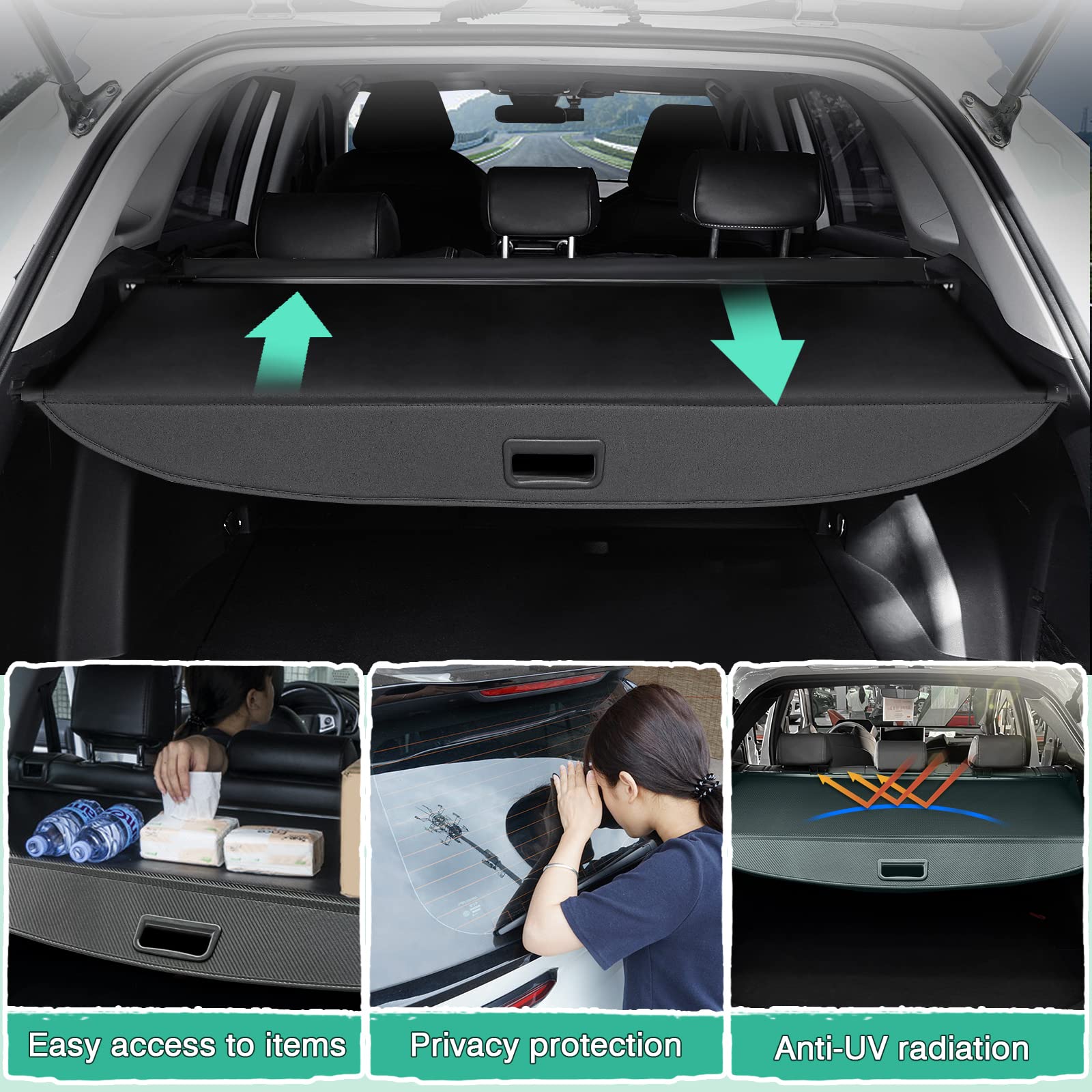Powerty cargo organization in the Tiguan keeps space tidy.