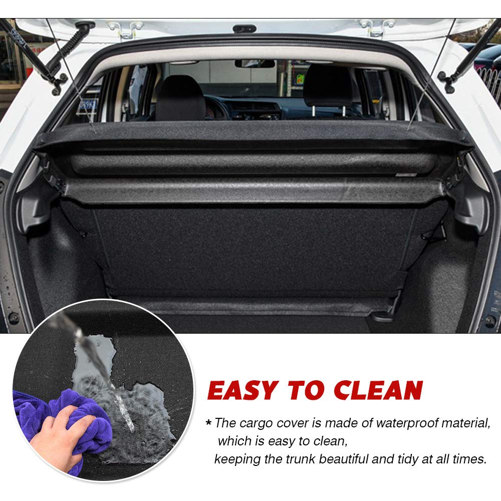 Powerty Honda Fit cargo cover noise reduction keeps interior calm.