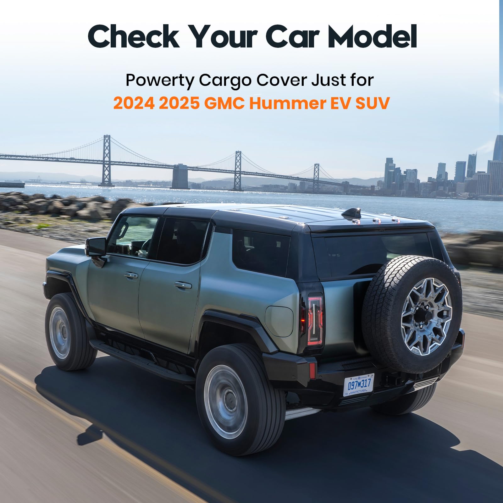 Powerty retractable trunk shade in use for quick cargo coverage