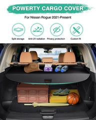 Powerty Rogue cargo cover with side brackets securing the fit for stability.