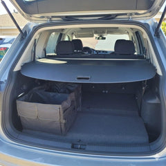 Powerty cargo cover retractable shade keeps valuables hidden and protected.