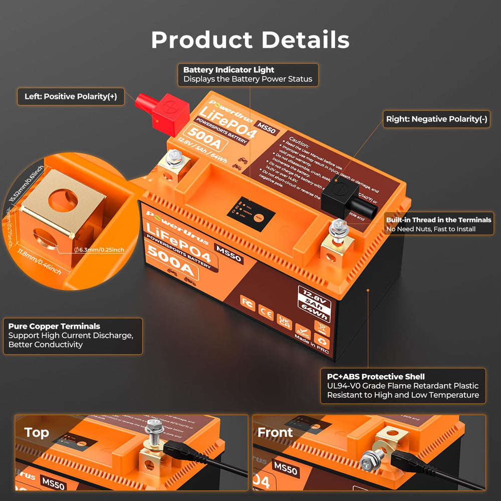 PowerUrus wide compatibility list, fits motorcycles, ATVs, jetskis, and more.