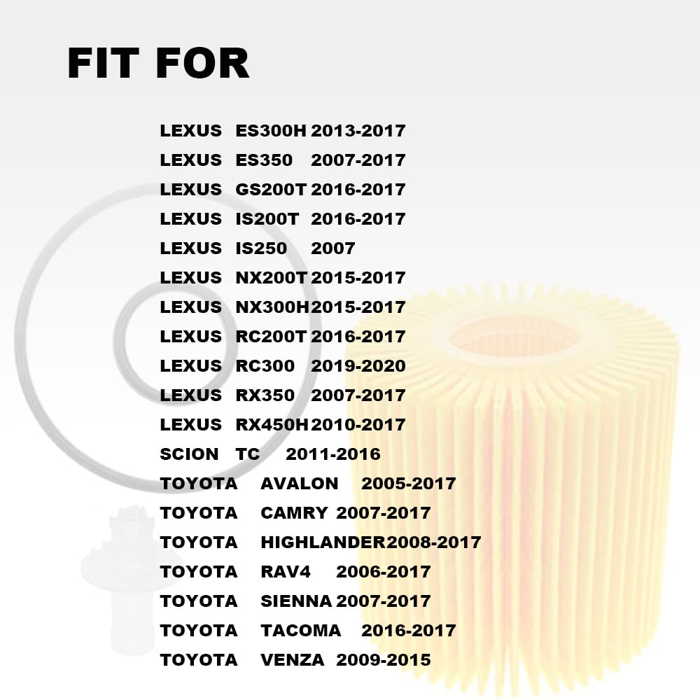Powerworks 6-pack oil filter for Camry delivers clean oil filtration for smooth operation.