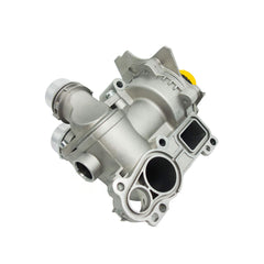 POWERWORKS aluminum water pump includes thermostat for complete replacement.
