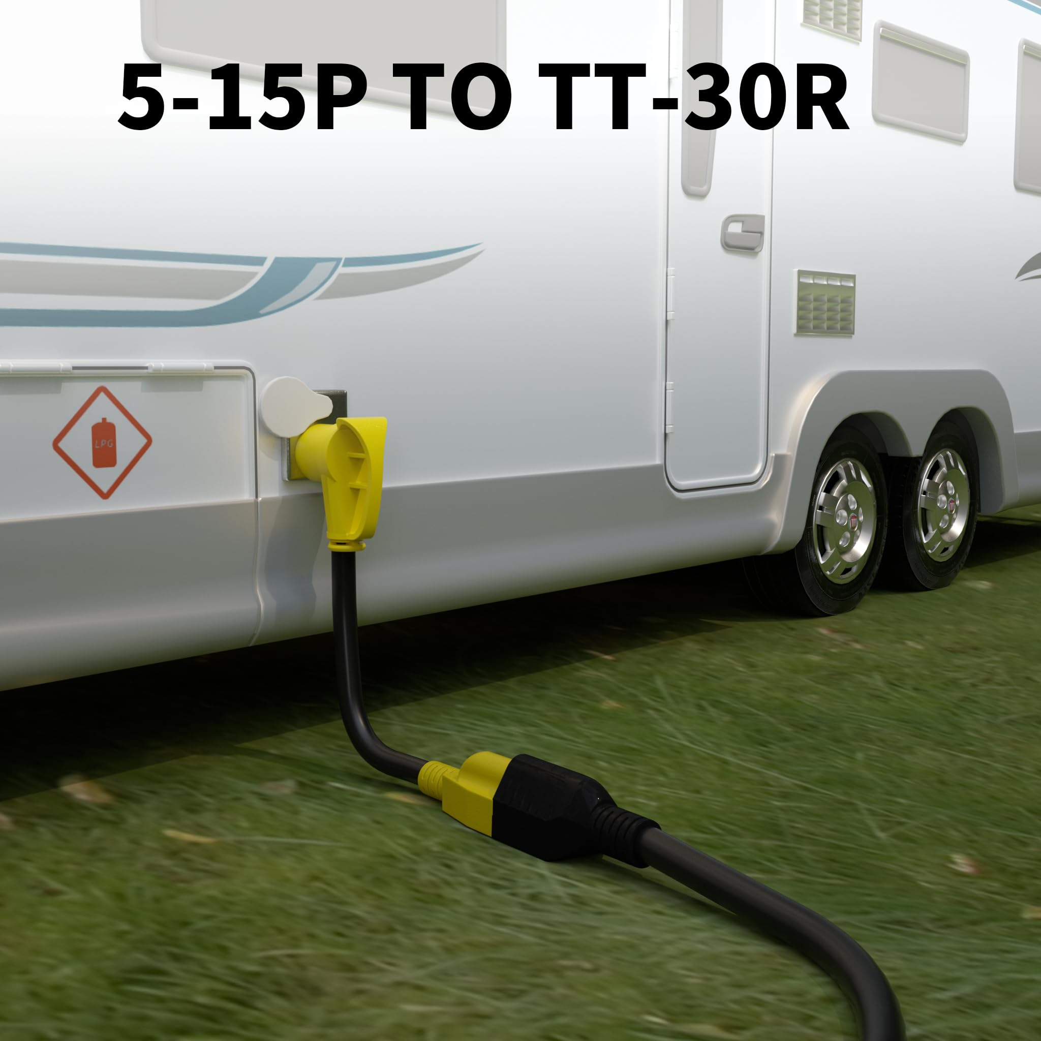 PowGRN 15A to 30A transition simplifies campsite power